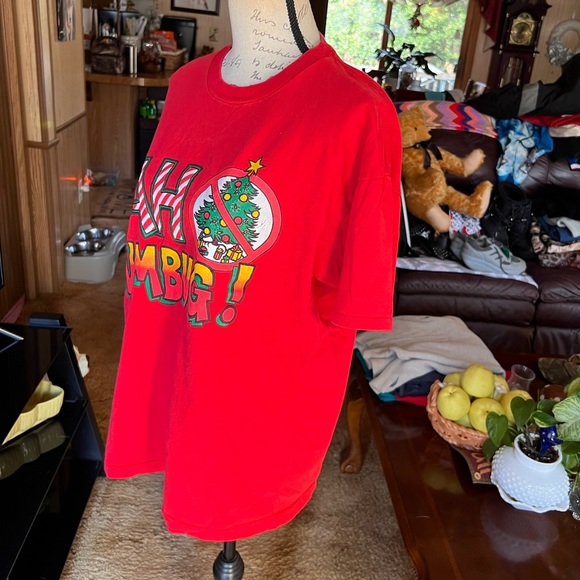 Vintage 90’s BAH HUMBUG Christmas graphic tee shirt. 🎄🎅 - Picture 6 of 16